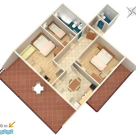 With Parking Space Srima - Vodice, - 6099 アパート *